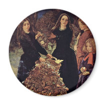 Autumn Leaves By Millais John Everett Fridge Magnet
