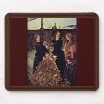 Autumn Leaves By Millais John Everett Mouse Pads