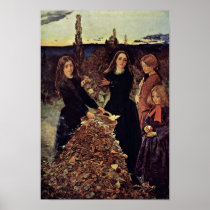 Autumn Leaves By Millais John Everett Poster
