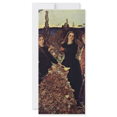 Autumn Leaves By Millais John Everett Personalized Rack Card by Artcollection
