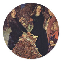 Autumn Leaves By Millais John Everett Stickers