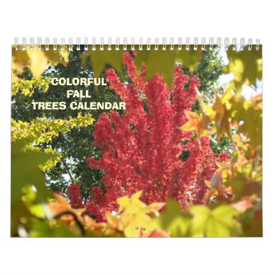 Autumn Leaves CALENDAR Fall Trees Calendars by Basleeartprintgifts