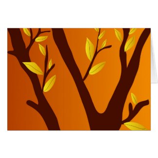 Autumn leaves - Card card