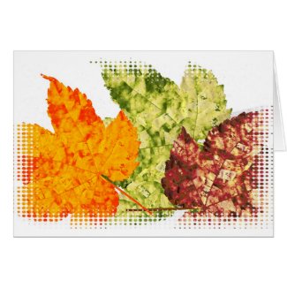 Autumn leaves card
