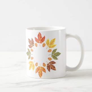 Autumn Leaves Classic White Coffee Mug