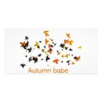 Autumn Leaves cute design! photo cards by angeria Autumn Leaves cute design! photo cards