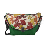 Autumn Leaves Detailed Muted Colors Courier Bag