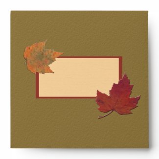 Autumn Leaves Envelope for 5.25
