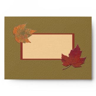 Autumn Leaves Envelope for 5