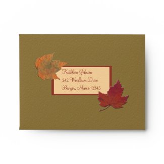 Autumn Leaves Envelope for Reply Cards envelope