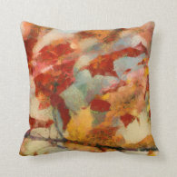 Autumn Leaves Fall Colors Throw Pillow