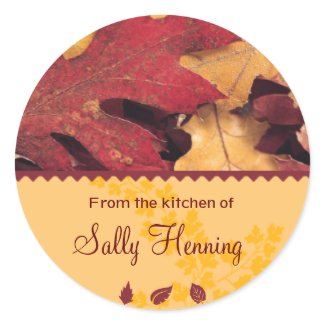 Autumn Leaves From the Kitchen Sticker sticker