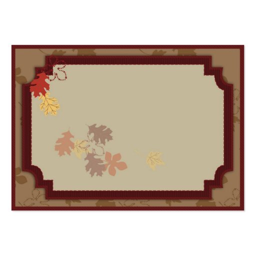 Autumn Leaves Gift Tag Business Card (back side)