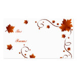 Autumn leaves - Gifttag Business Card Templates
