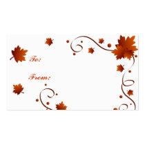 Autumn leaves - Gifttag business cards by cycreation Autumn leaves - Gifttag business cards