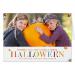 Autumn Leaves Halloween Photo Greeting Cards cards