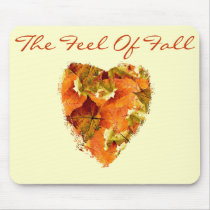 Autumn leaves heart mousepad
