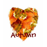 Autumn leaves heart t-shirt