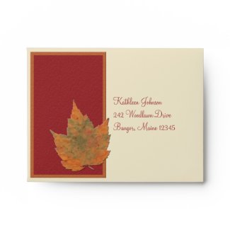 Autumn Leaves II Envelope for Reply Card envelope