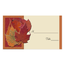 Autumn Leaves II Placecards Business Cards