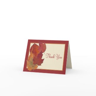 Autumn Leaves II Thank You Card card