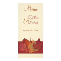Autumn Leaves II Wedding Menu Card rack cards
