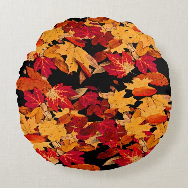 Autumn Leaves in Orange Red Yellow Brown