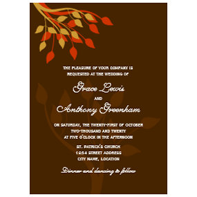 Autumn Leaves Invitation invitation