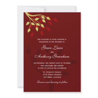 Autumn Leaves Invitation invitation