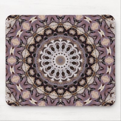 Autumn Leaves Kaleidoscope Mouse Pads by kalos_eidos