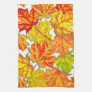 Autumn leaves kitchen towel