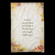 Autumn Leaves kitchen towels
