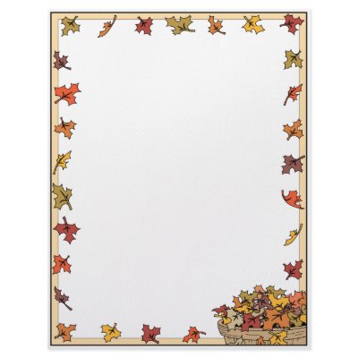 Autumn Leaves Letterhead by stationeryshop