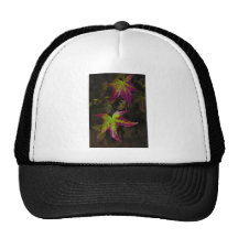autumn leaves mesh hat