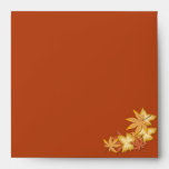 Autumn Leaves Orange Square Envelope