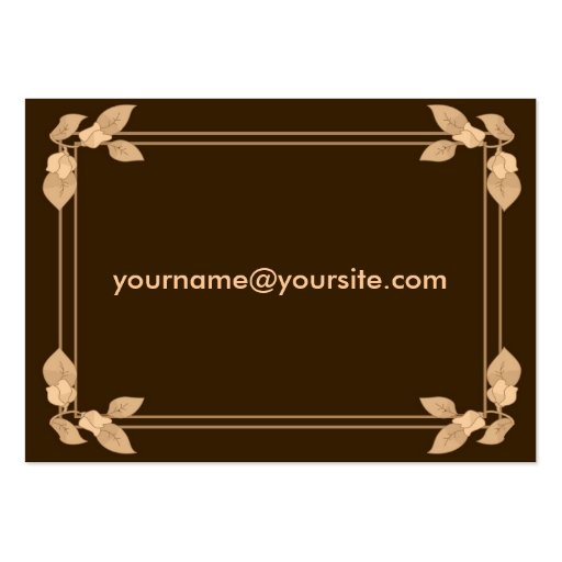 Autumn Leaves Personalized Wedding Favor Gift Tags Business Card Template (back side)