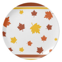 Autumn leaves plates