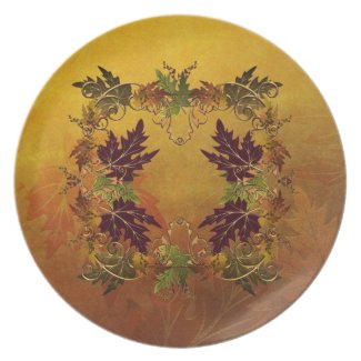 Autumn Leaves Dinner Plate