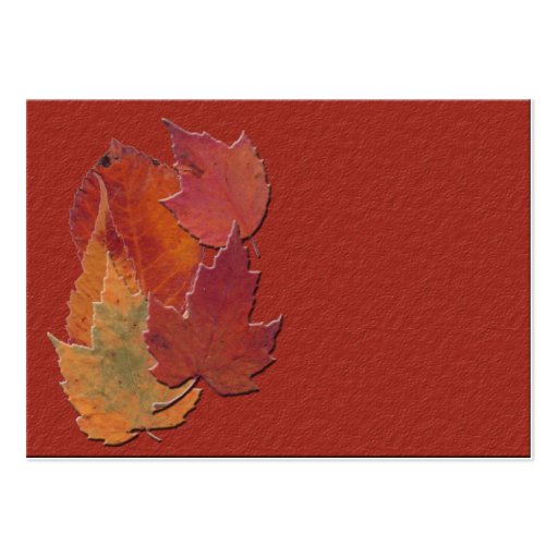 Autumn Leaves Reception Enclosure Card Business Card Template (back side)