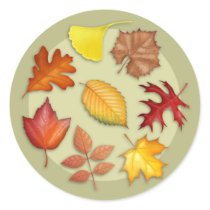 Autumn Leaves Round Sticker stickers