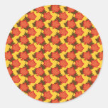 Autumn Leaves Round Stickers