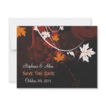 Autumn Leaves Save The Date Cards Custom Announcement