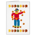 Autumn leaves, Scarecrow BLANK CARD by marcya7 Autumn leaves, Scarecrow BLANK CARD