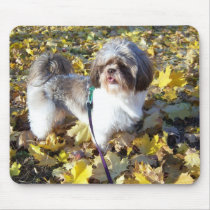 Autumn Leaves Shih Tzu Mousepad mousepads