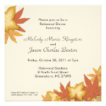 Autumn Leaves Square Invitations