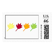 Autumn leaves stamps