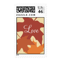 Autumn leaves stamps