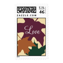 Autumn leaves stamps