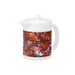 autumn leaves teapot