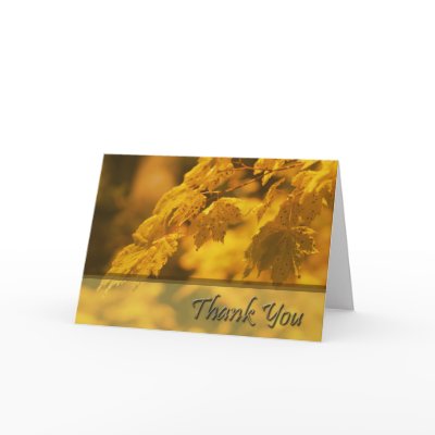 Autumn Leaves Thank You Card by Novelteeart